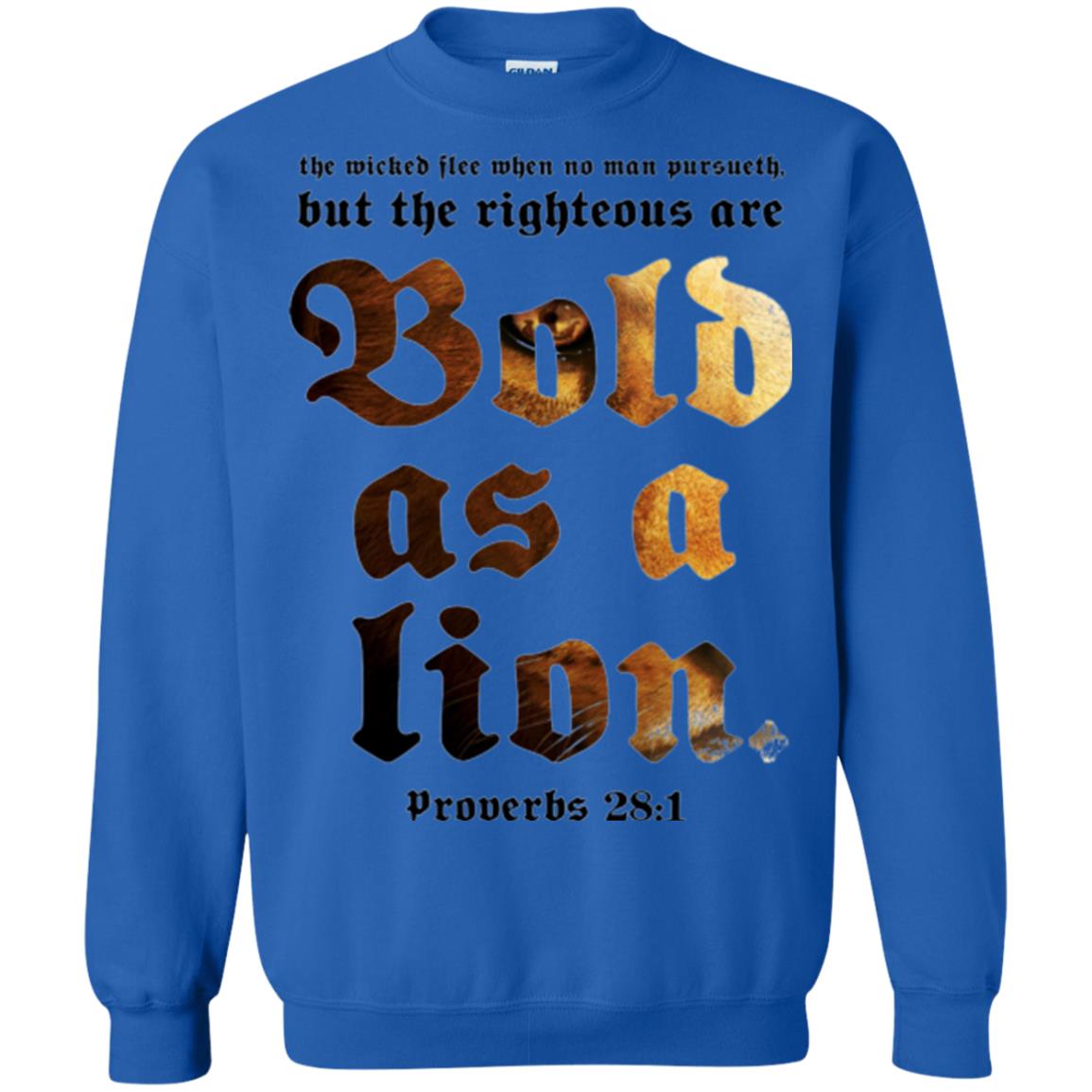Christian T-shirt Bold As A Lion Royal
