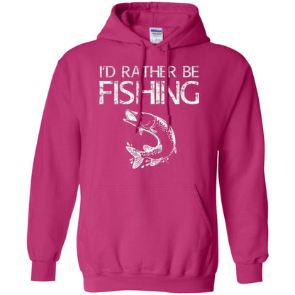 Fisherman T-shirt I'd Rather Be Fishing Heliconia