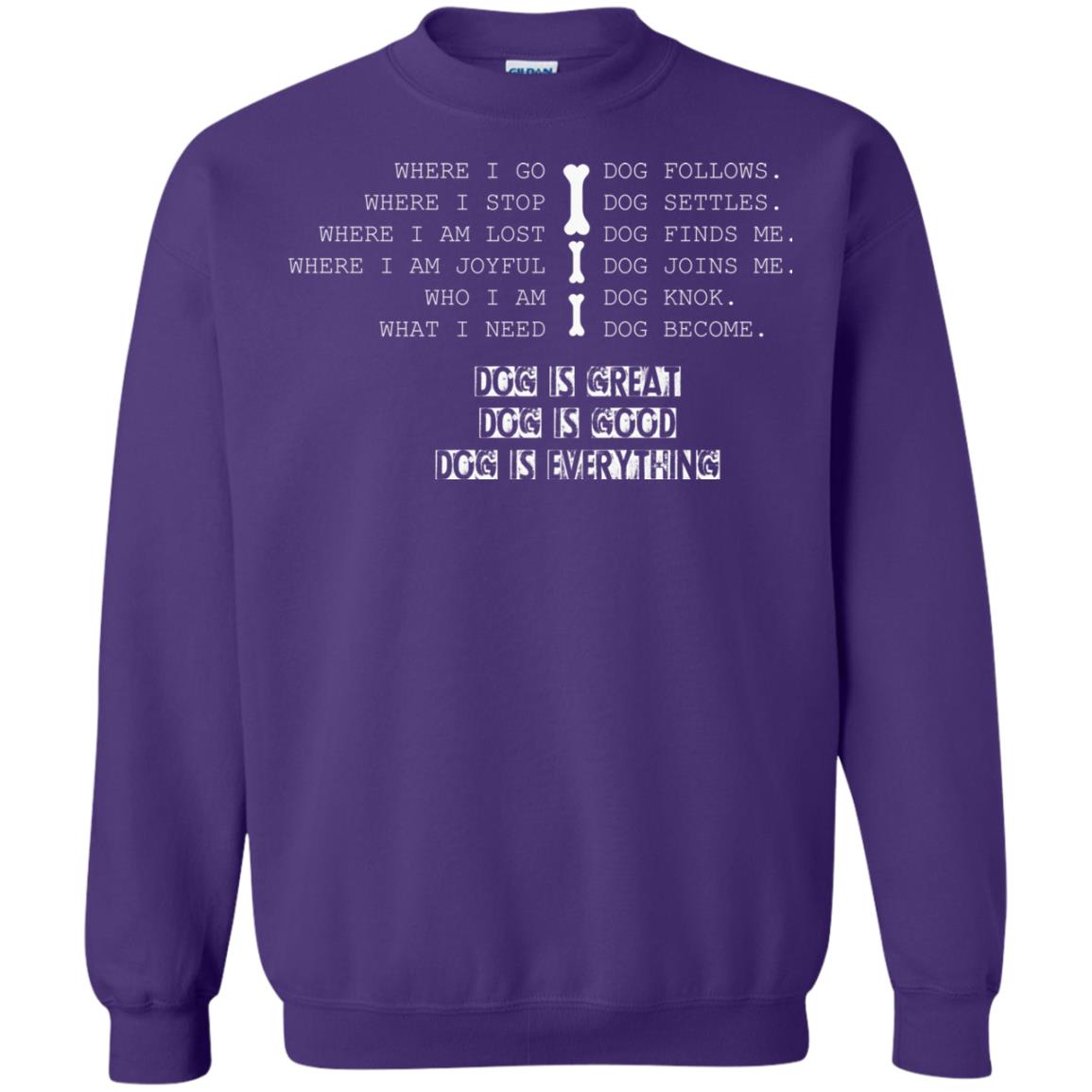 Dog Lover T-shirt Where I Go Dog Follows Purple