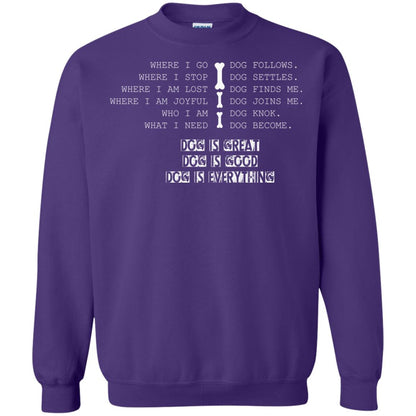 Dog Lover T-shirt Where I Go Dog Follows Purple