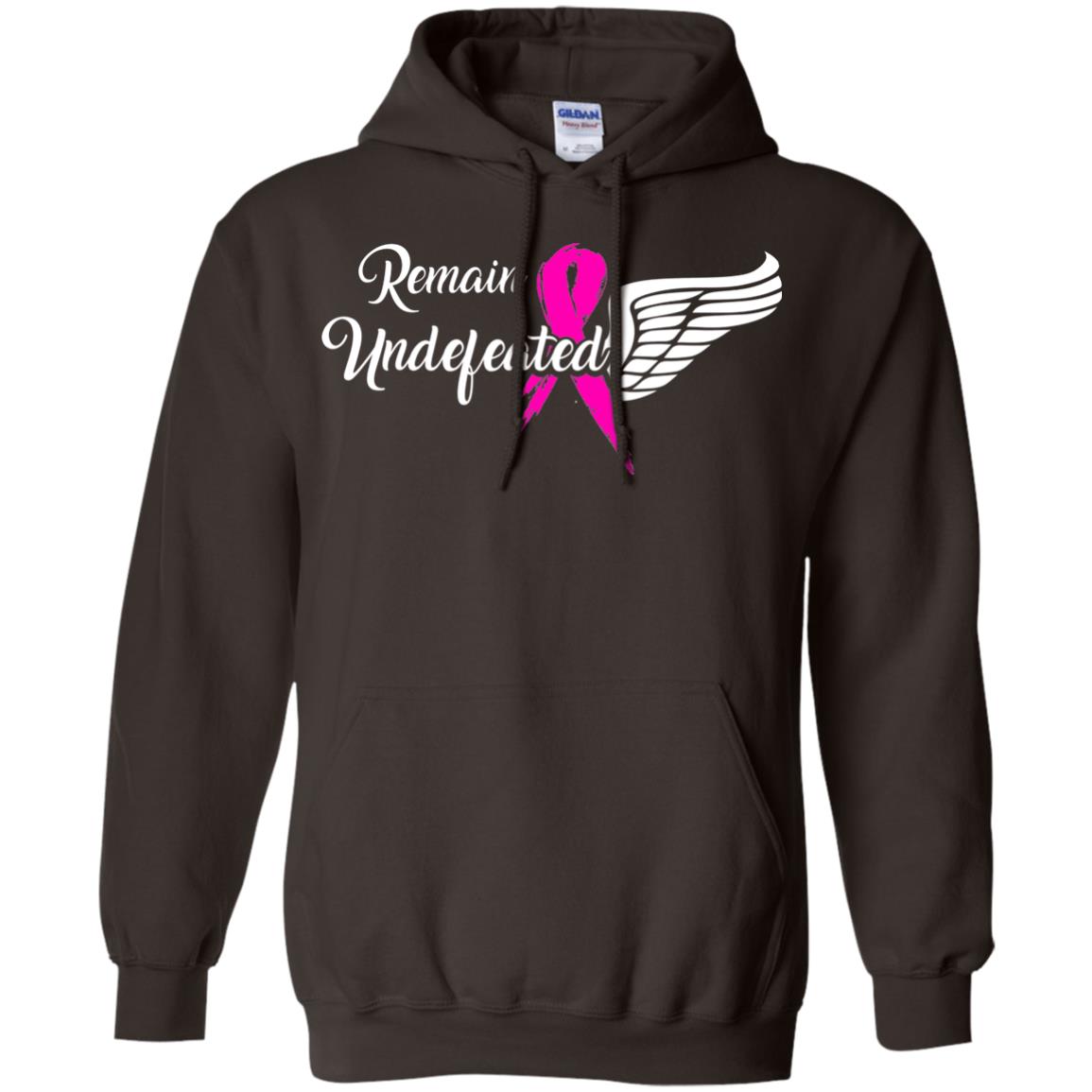 Breast Cancer T-shirt Remain Undefeated Dark Chocolate