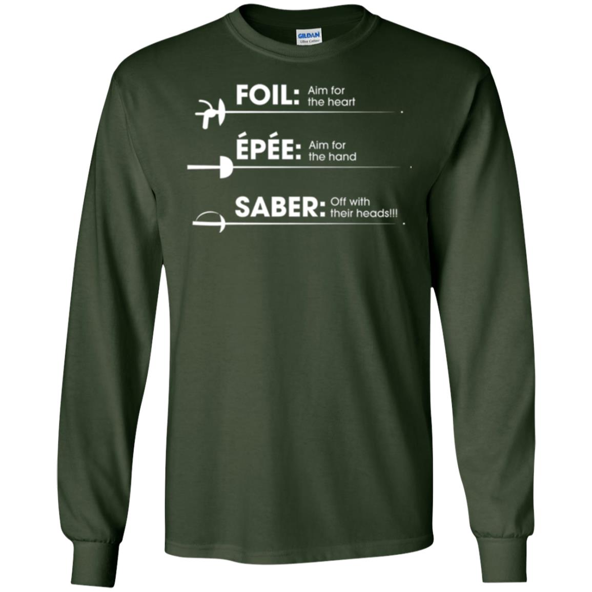 Fencing T-shirt Foil Saber Definition Forest Green