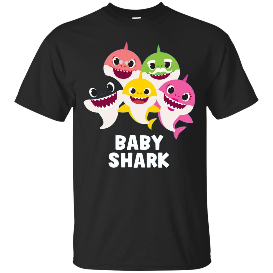 Pinkfong Baby Shark Family Shark Lover T-shirt Black