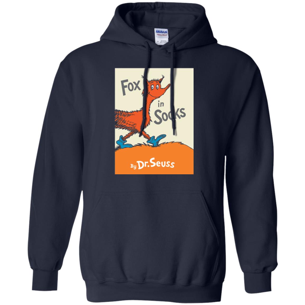 Dr. Seuss Fox In Socks Book Lover T-shirt Navy