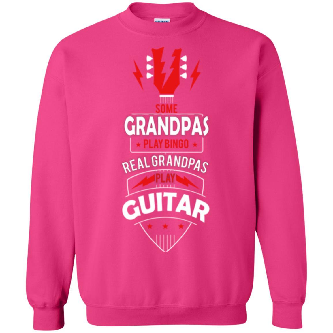 Papa T-shirt Some Grandpas Play Bingo Real Grandpas Play Guitar T-shirt Heliconia