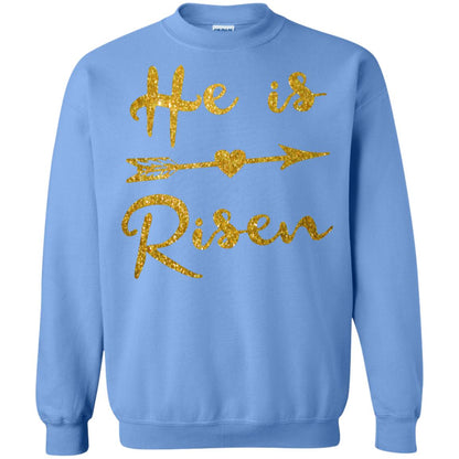 He Is Risen Christian T-shirt Carolina Blue