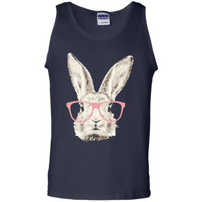 Easter Bunny Rabbit Pink Glasses Funny Hipster Shirt Navy