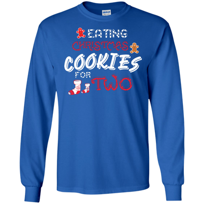 Christmas T-shirt Eating Christmas Cookies For Two Royal