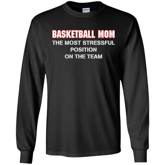 Basketball Lover T-shirt The Most Stressful Position Position On The Team Black