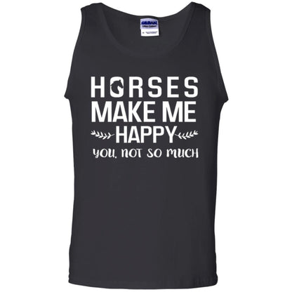Equestrian T-shirt Horses Make Me Happy You Not So Much Black