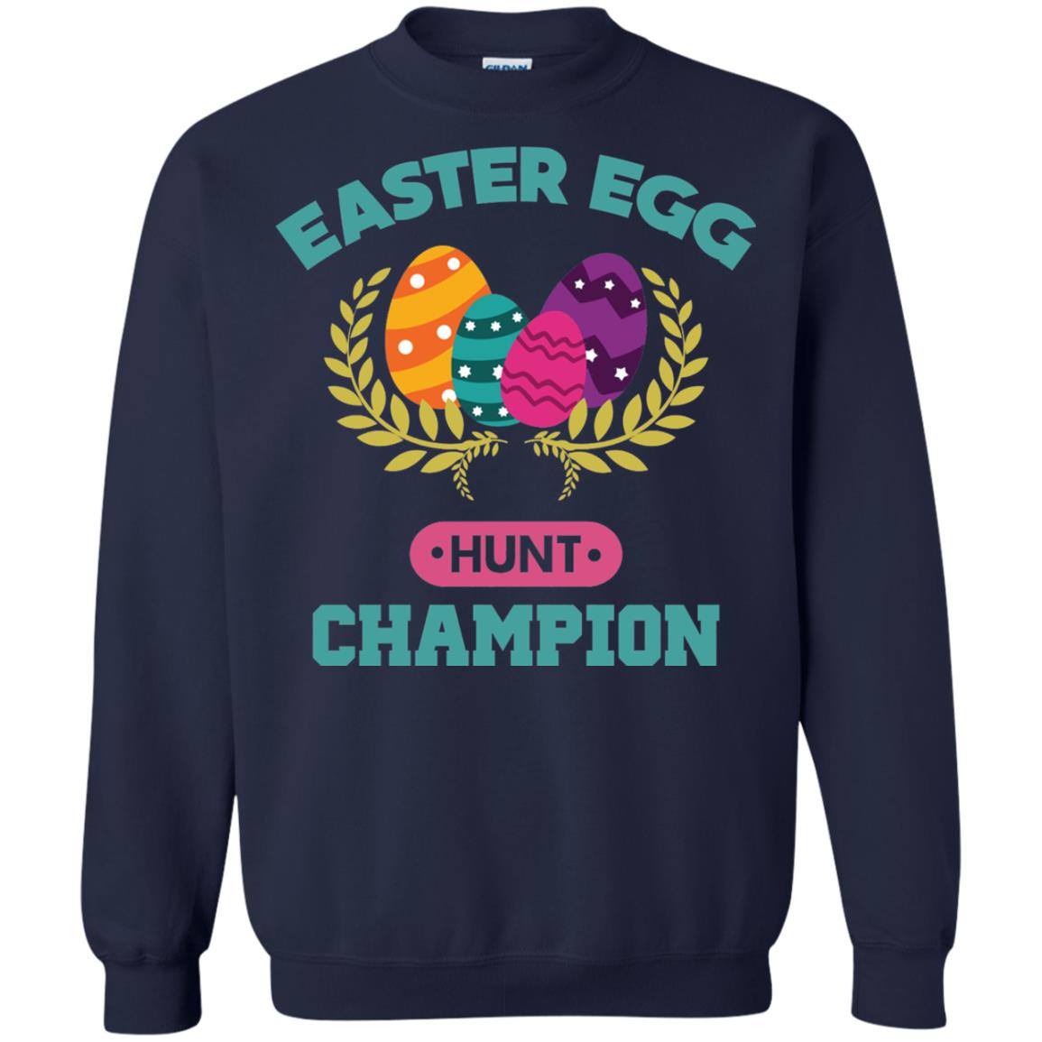 Easter Egg Hunt Champion Easter Day T-shirt Navy