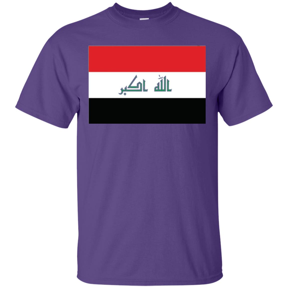 Iraqi Flag T-shirt Purple