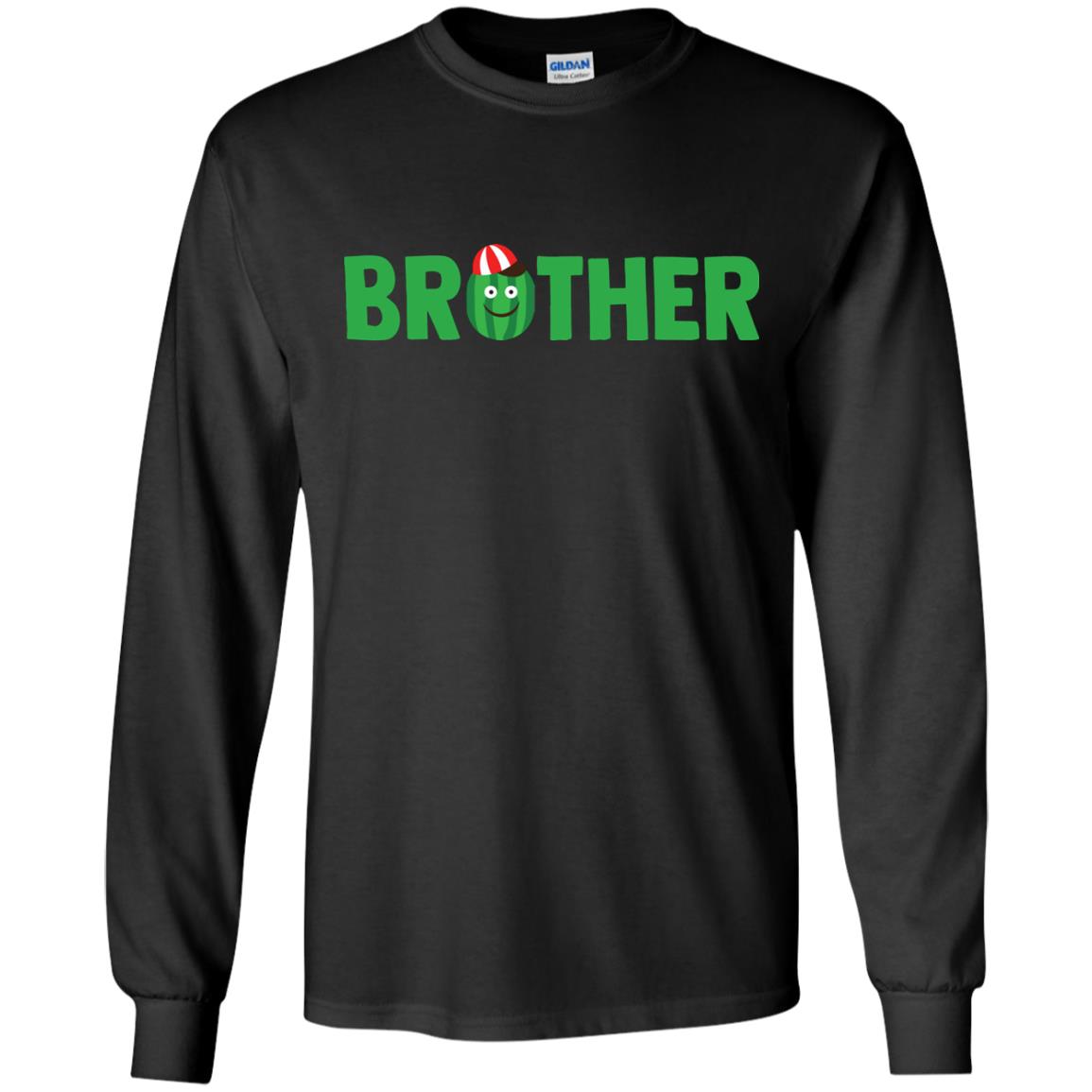 Brother Watermelon Funny Summer Melon Fruit Shirt For Brother Black