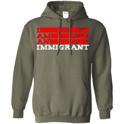 Anti Trump T-shirt Political Tee I Am An Immigrant Political Military Green