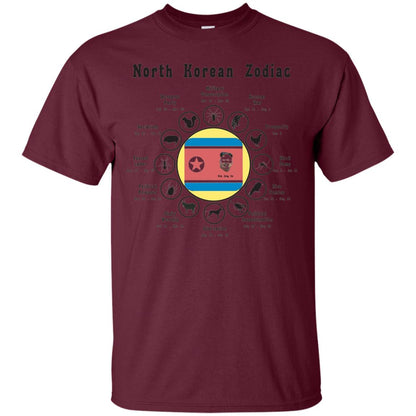 North Korean Zodiac Shirt Kim Jong Un Satirical Maroon