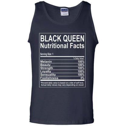 Black Queen Nutritional Facts T-shirt Self Love Navy