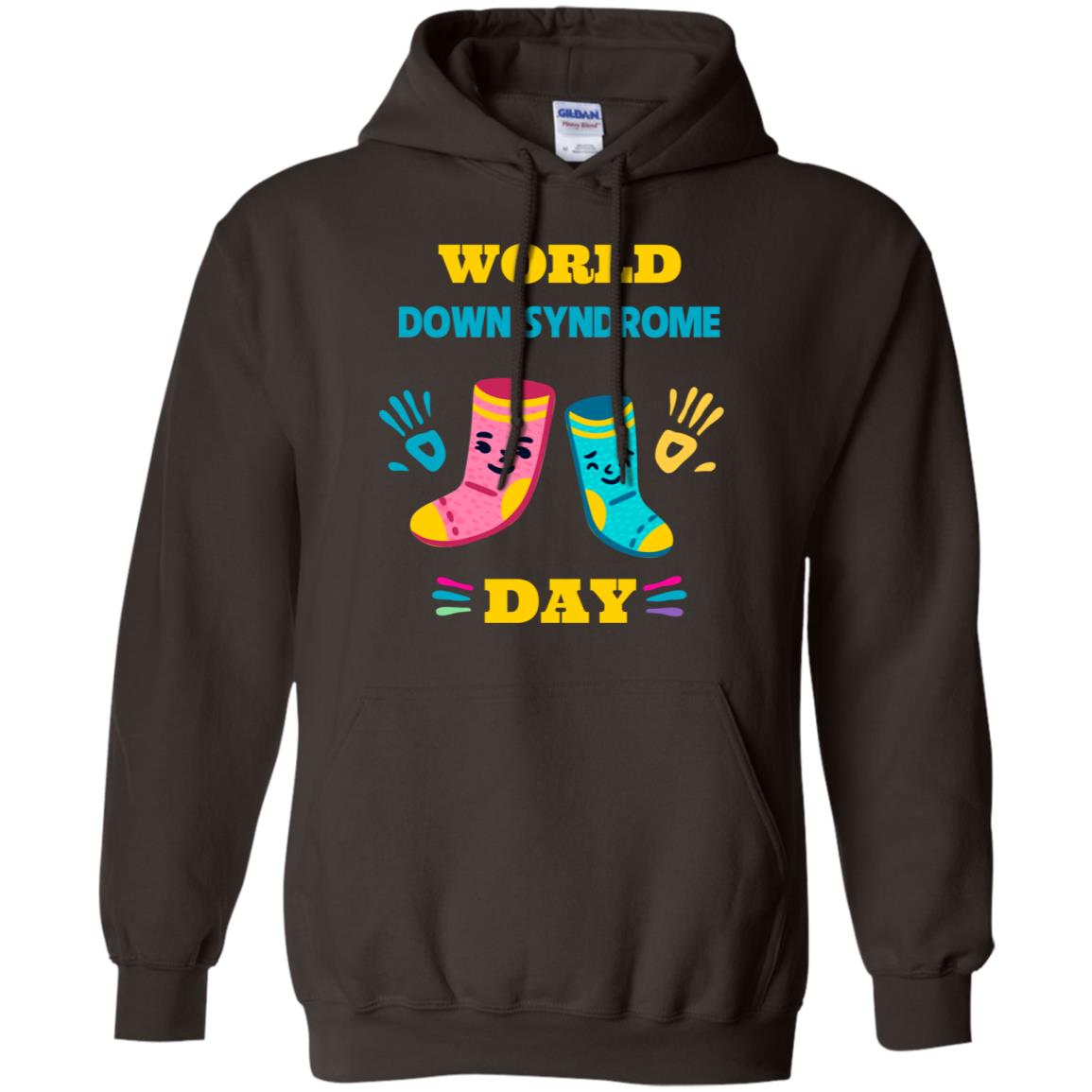 World Down Syndrome Day Hands And Stocks Shirt Dark Chocolate