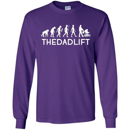 The Evolution Of Man T-shirt The Dad Lift Purple