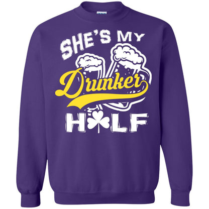 She_s My Drunker Half Saint Patrick_s Day T-shirt Purple