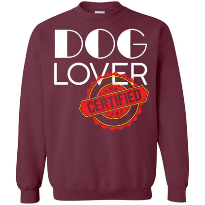Dog Lover T-shirt Certified Maroon