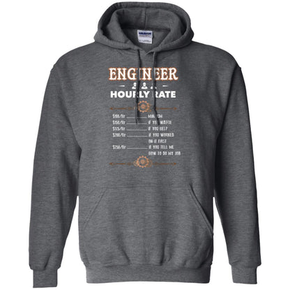 Engineer Hourly Rate Shirt For Mens Or Womens Dark Heather