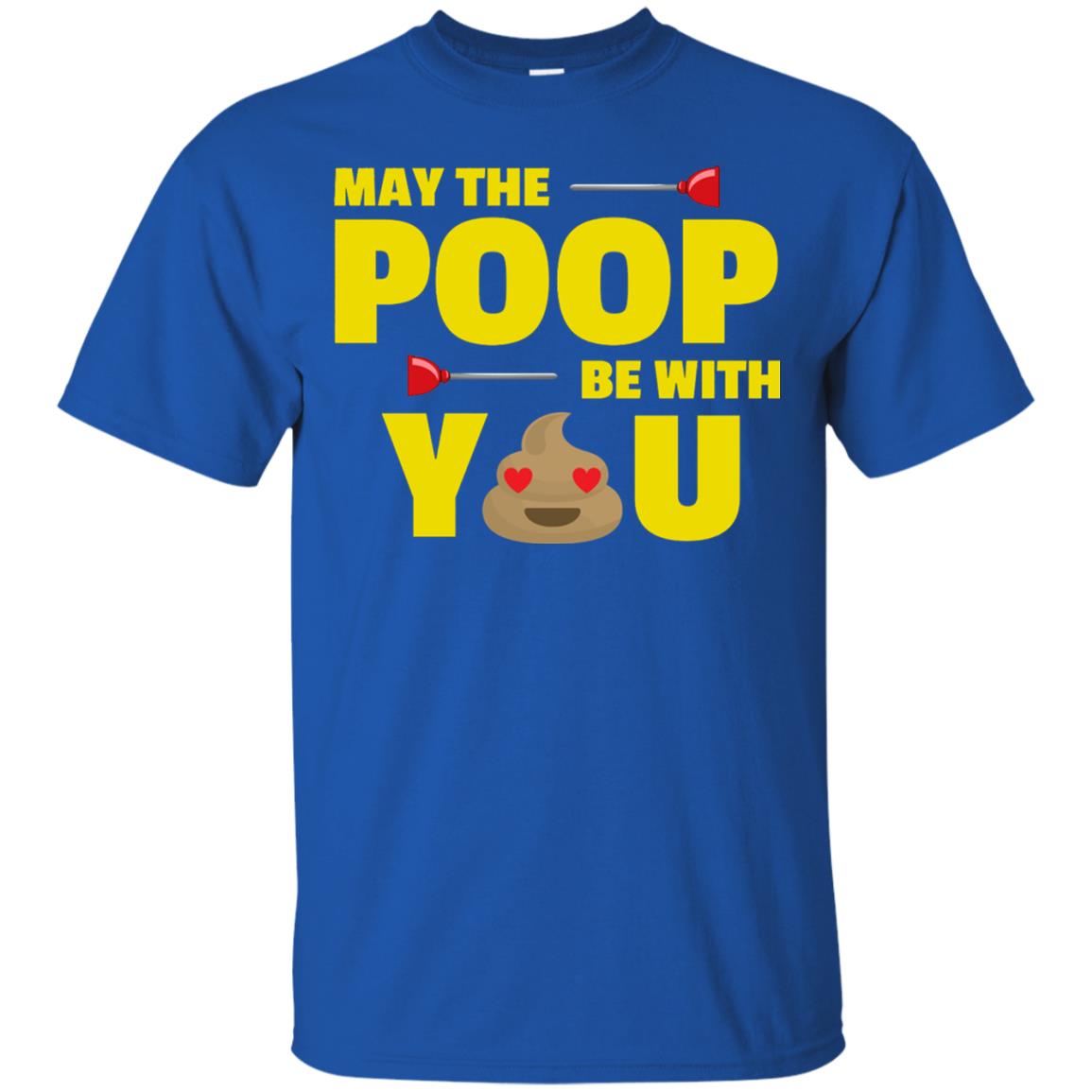 May The Poop Be With You Funny Emoji T-shirt Royal