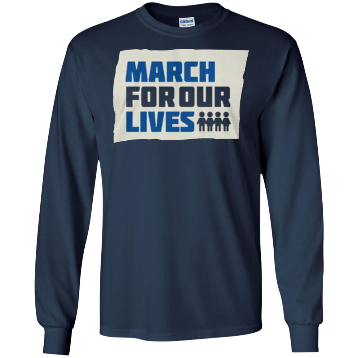March For Our Lives Anti Gun T-shirt Navy