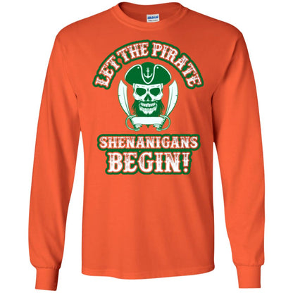 Saint Patrick's Day T-shirt Let The Pirate Shenanigans Begin Orange