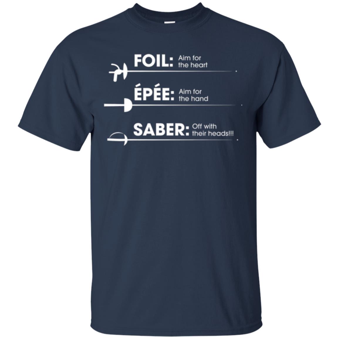 Fencing T-shirt Foil Saber Definition Navy