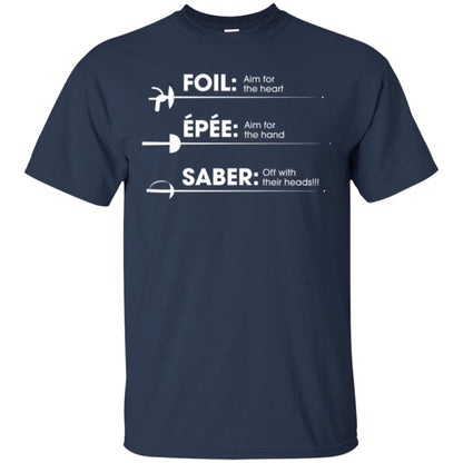 Fencing T-shirt Foil Saber Definition Navy