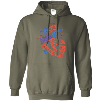Anatomical Heart T-shirt Military Green