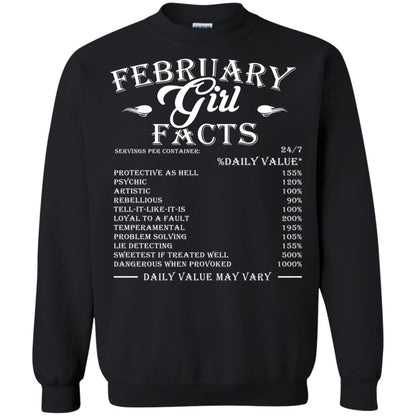 February Girl Facts Facts T-shirt Black