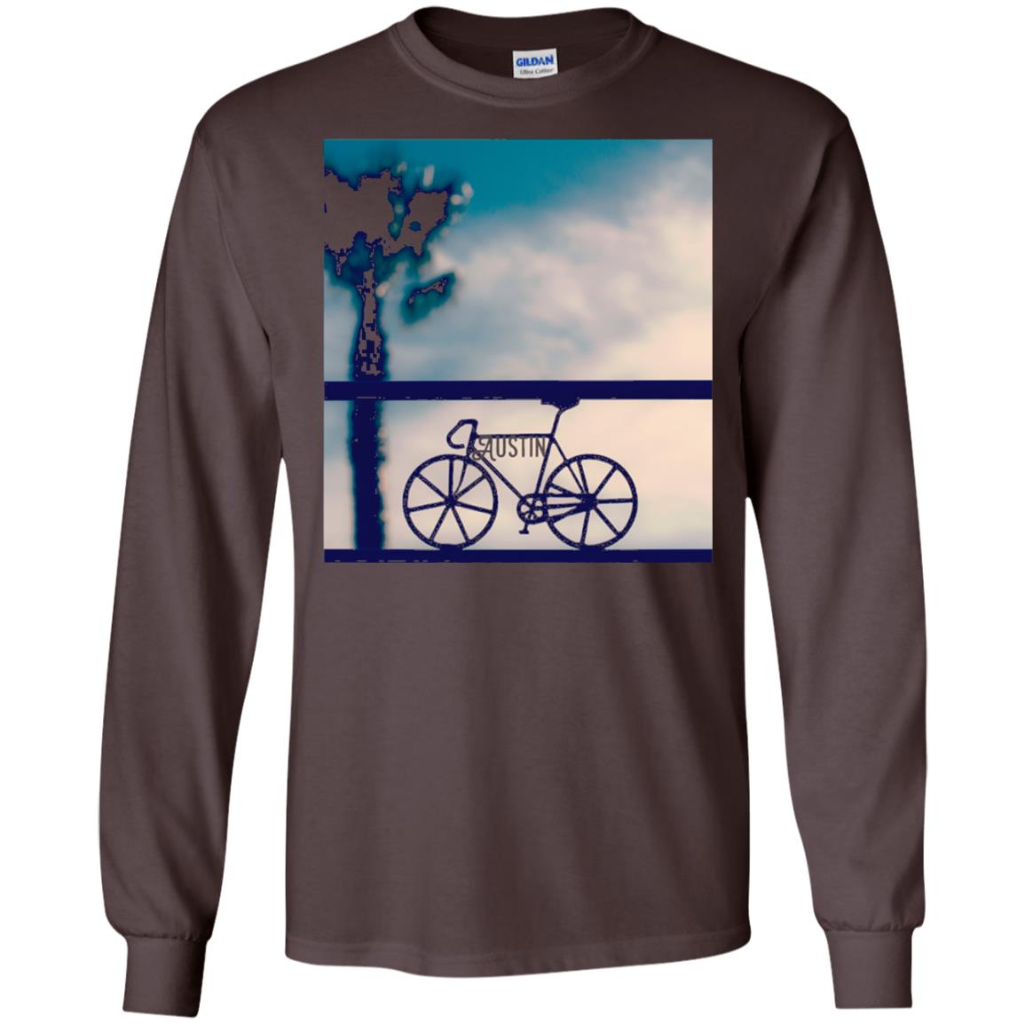 Biking In Austin T-shirt Dark Chocolate