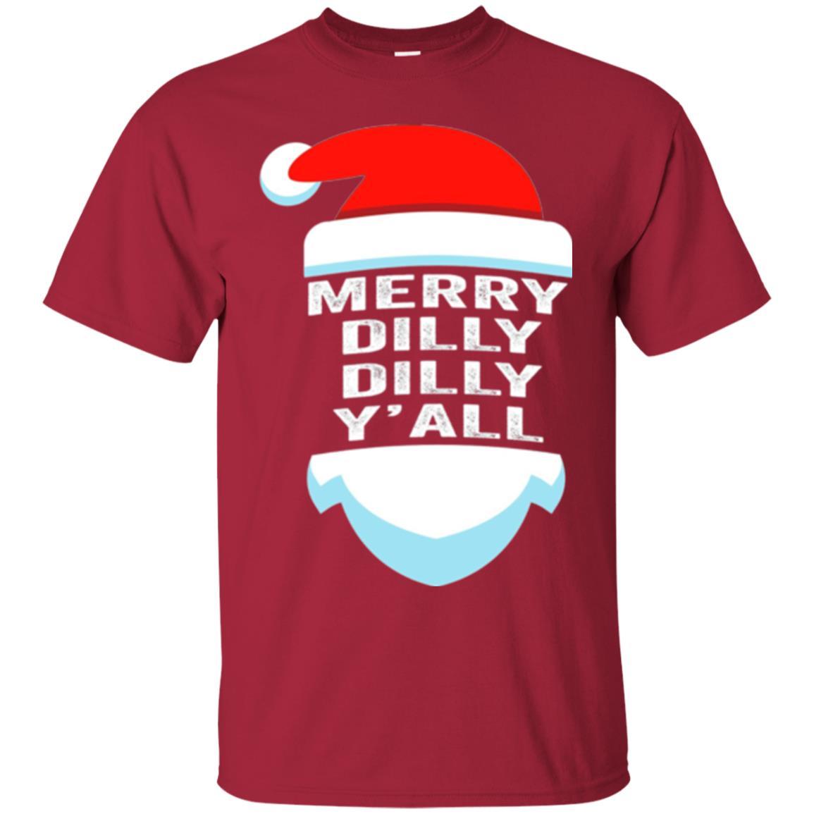 Christmas T-shirt Dilly Dilly Yall Santa Hat Christmas T-shirt Cardinal