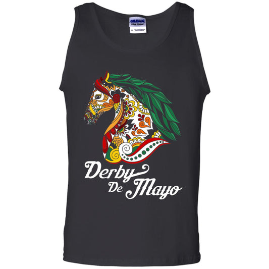Derby Cinco De Mayo Floral Horse Race T-shirt Black