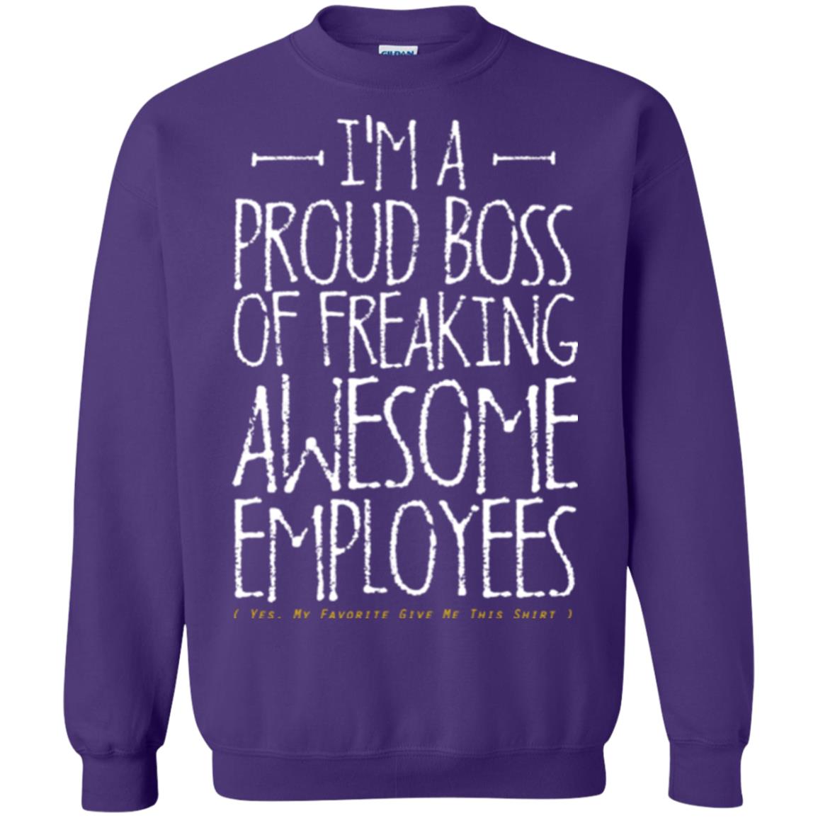 Boss T-shirt I'm A Proud Boss Of Freaking Awesome Employees Purple