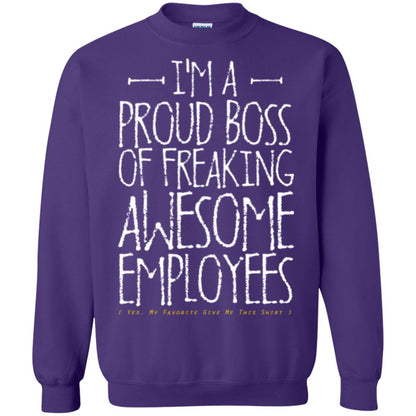 Boss T-shirt I'm A Proud Boss Of Freaking Awesome Employees Purple