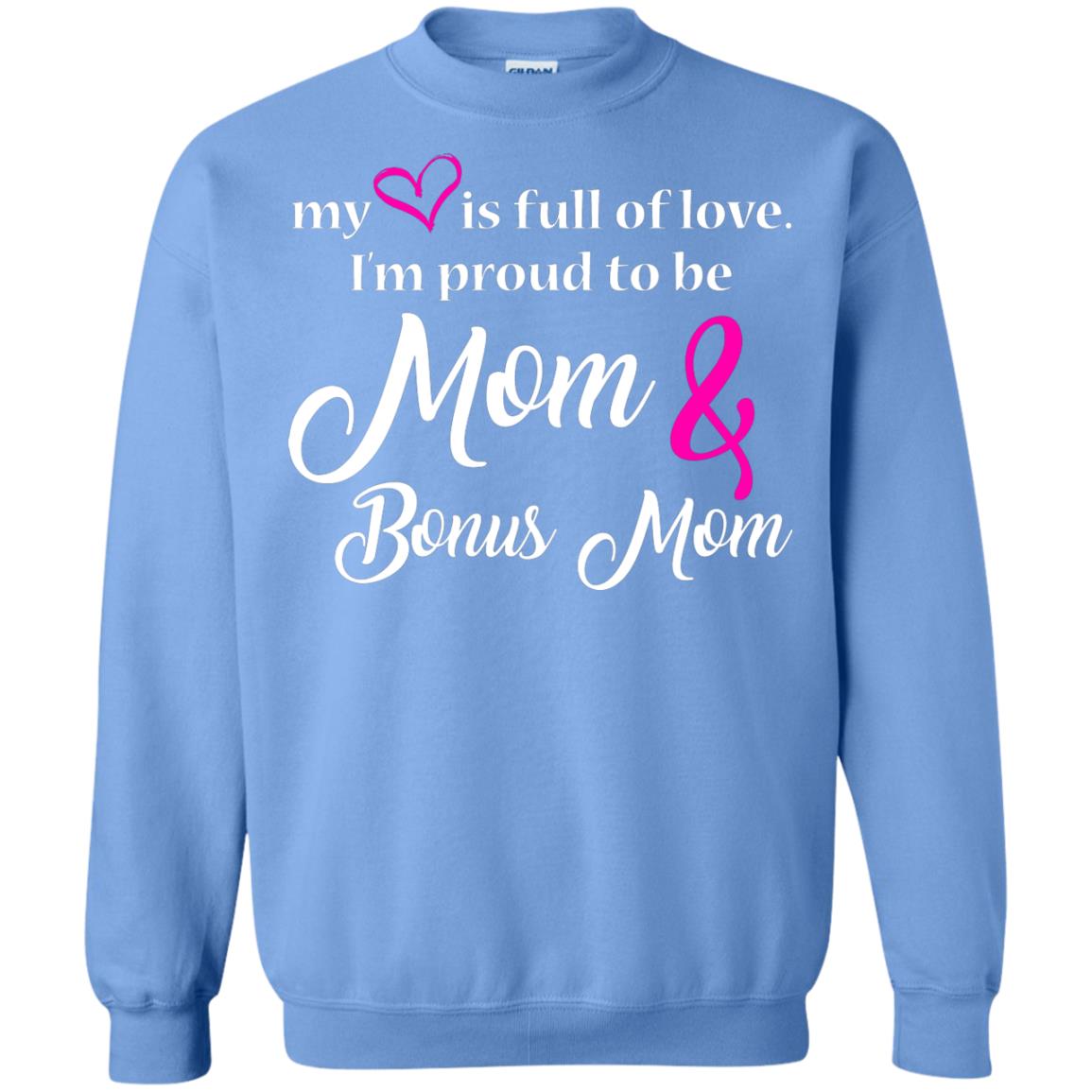 Mommy T-shirt My Heart Is Full Of Love Carolina Blue