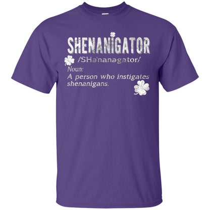 Shenanigator Shamrocks St. Patrick Day Shirt For Irish Purple