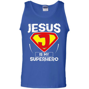 Jesus Is My Superhero Christian Movie Fan T-shirtG220 Gildan 100% Cotton Tank Top