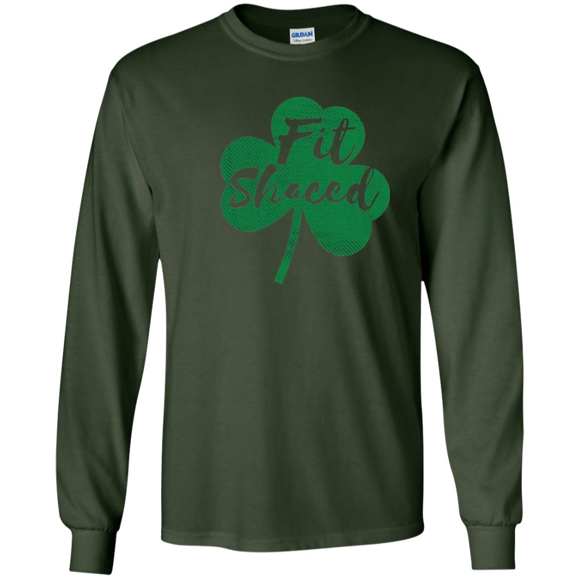 St Patricks Day T-shirt Drinking Fit Shaced Forest Green