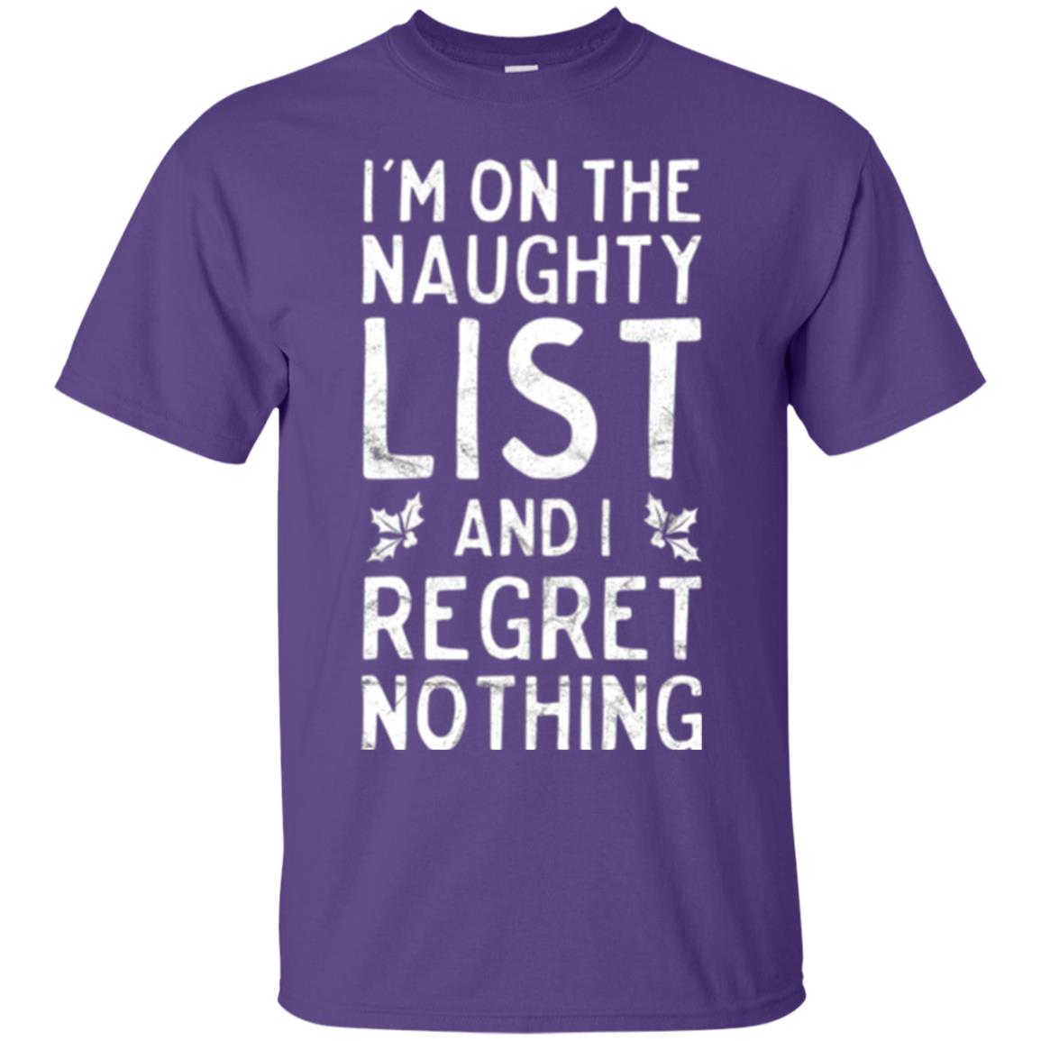 Christmas T-shirt I_m On The Naughty List Purple