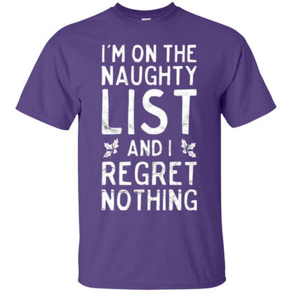 Christmas T-shirt I_m On The Naughty List Purple