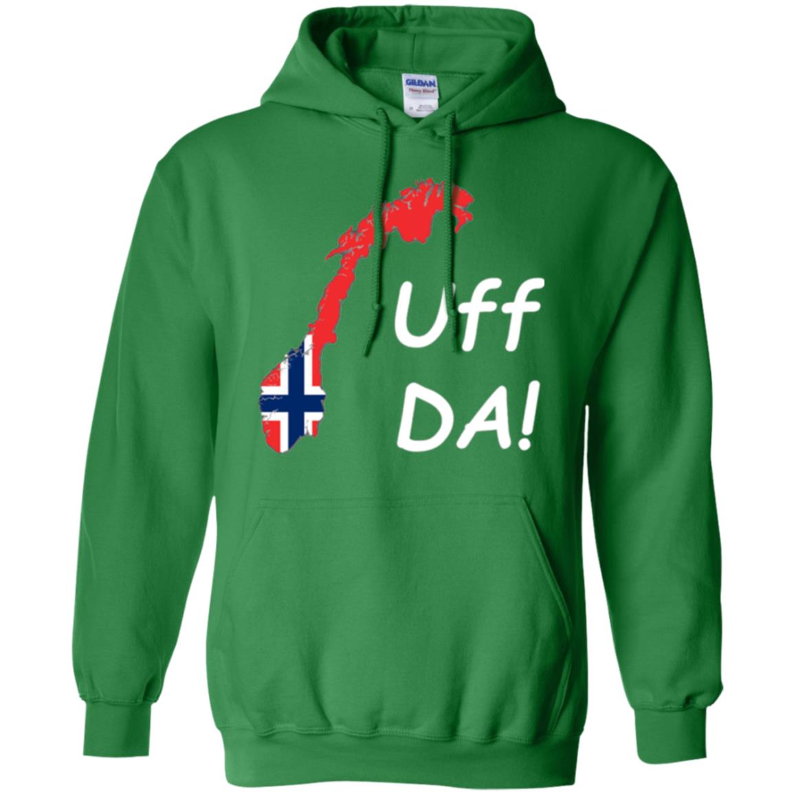 Norwegian Uff Da T-shirt Irish Green