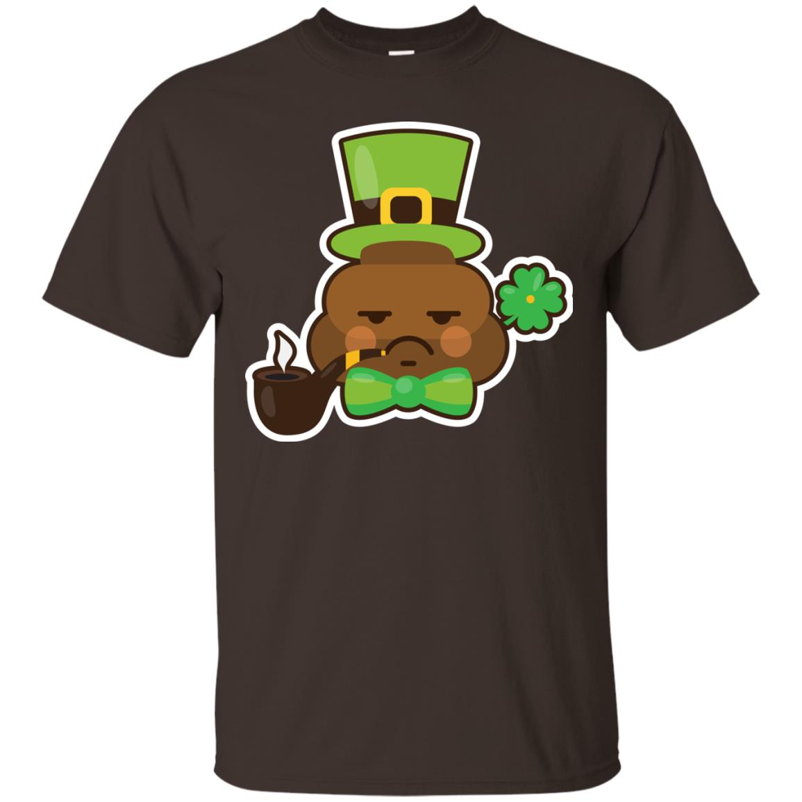Saint Partick's Day T-shirt Leprechaun Poop Emoji With Patrick Hat Dark Chocolate