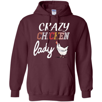 Crazy Chicken Lady Chicken Shirt For Girls Womens Maroon