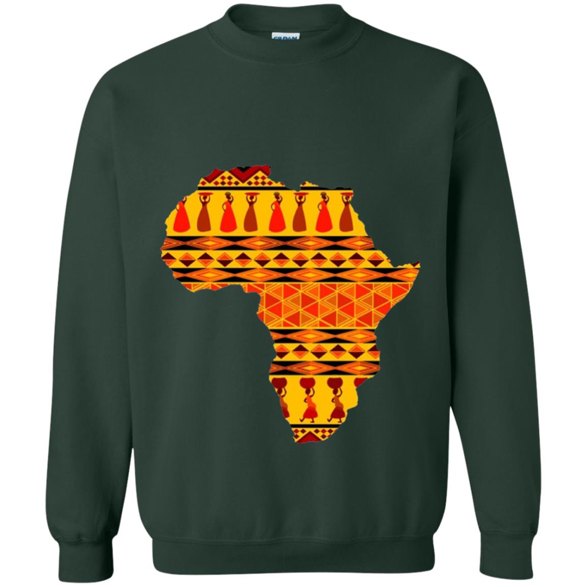 African Pride Ankara Tribal Pattern T-shirt Forest Green