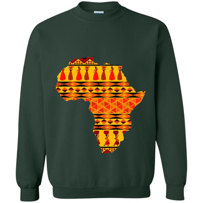 African Pride Ankara Tribal Pattern T-shirt Forest Green