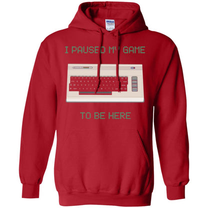 Retro Gamer T-shirt I Paused My Game To Be Here Red