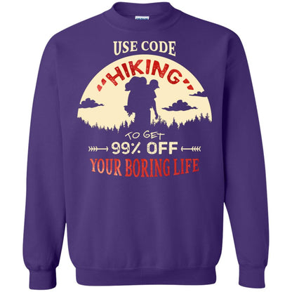 Use Code Hiking To Get 99% Off Your Boring Life Shirt Purple